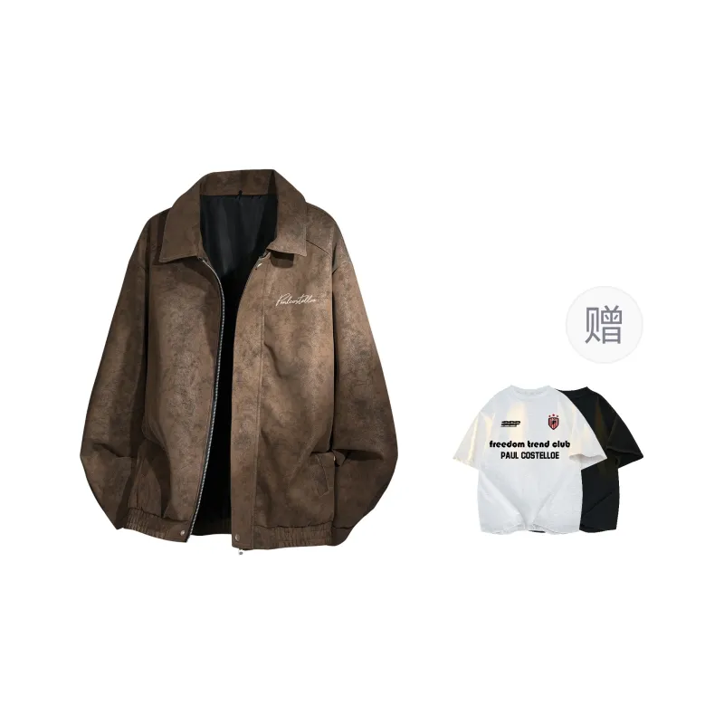 PAUL COSTELLOE Leather Jacket Unisex-28