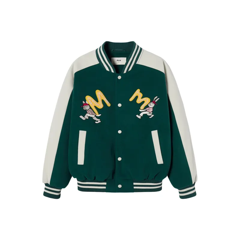 Mmlg Baseball Jacket Unisex Green-0