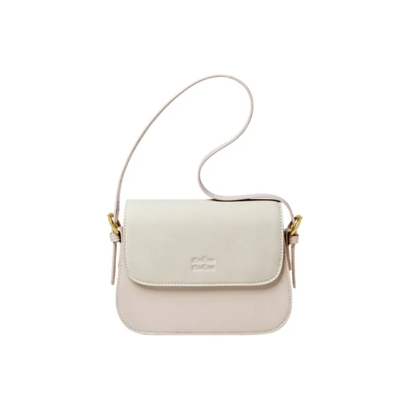15 MINS Synthetic Leather Shoulder Bag Women's Ecru-0