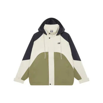 New Balance FW24 Casual Comfortable Versatile Loose Fit Hooded Fleece Lined Jackets & Coats Unisex Khaki