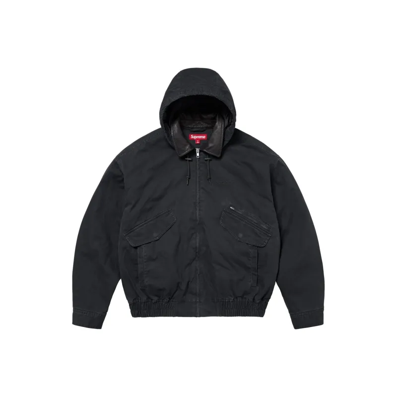 Supreme Leather Collar Utility Jacket FW24-13