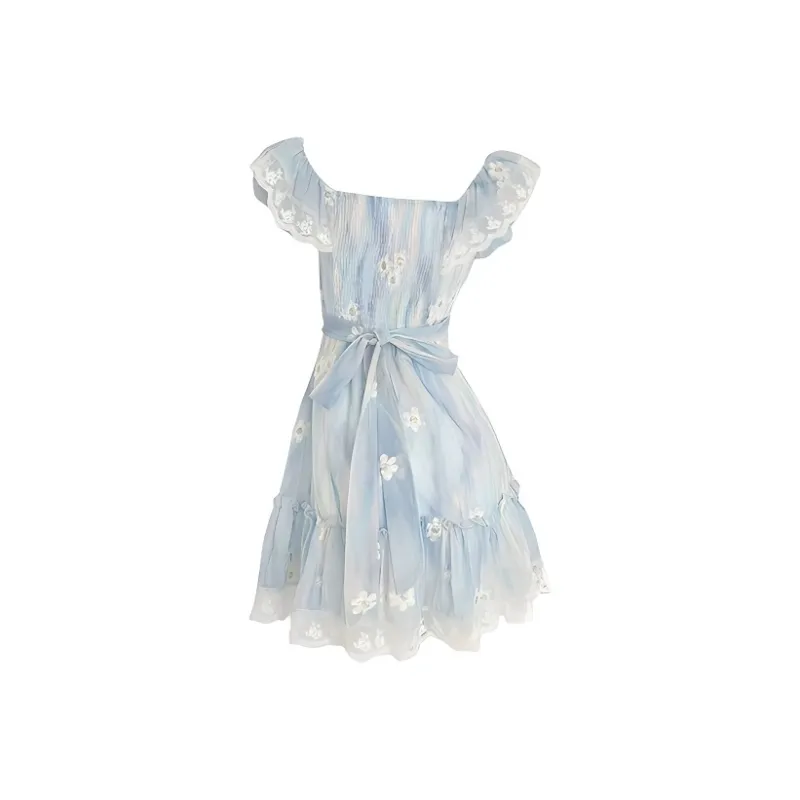 SECFLY OFFICIAL Slip Dress Women's Light Blue-1