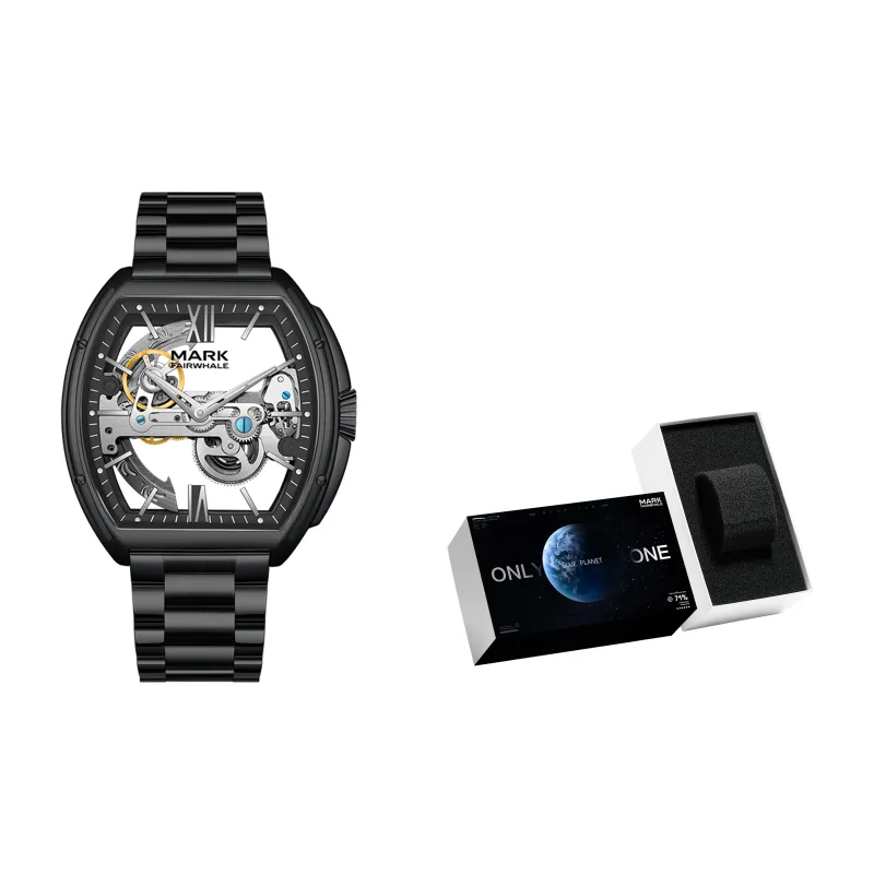 FAIRWHALE Automatic Mechanical Movement Metal Strap Watch Men's Watches White Dial-28