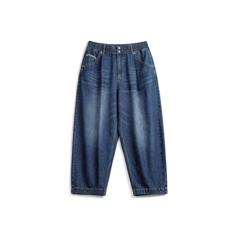 MADEN Jeans Men Washed Blue-0