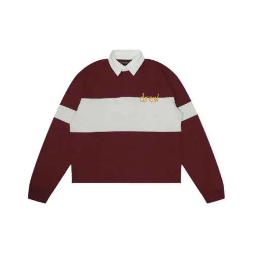 Drew House Polo Shirts Unisex Burgundy