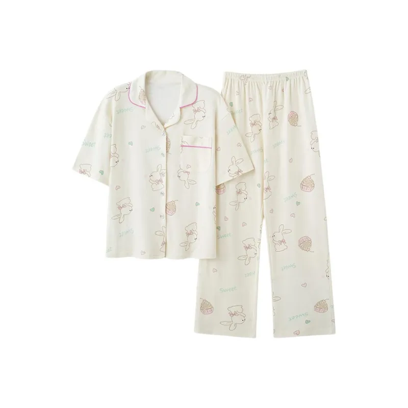 Lan Miao Pajama Set Women's Ivory-0