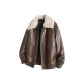 Coffee[Faux Fur Collar Style]