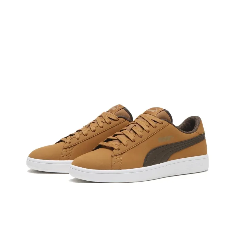 PUMA Smash V2 Anti Slip Wear Resistant Low Top Skateboard Shoes Unisex Brown-2