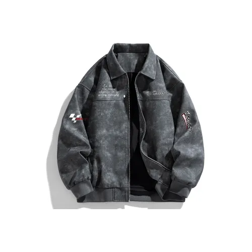 Qnxeey Leather Jackets Unisex
