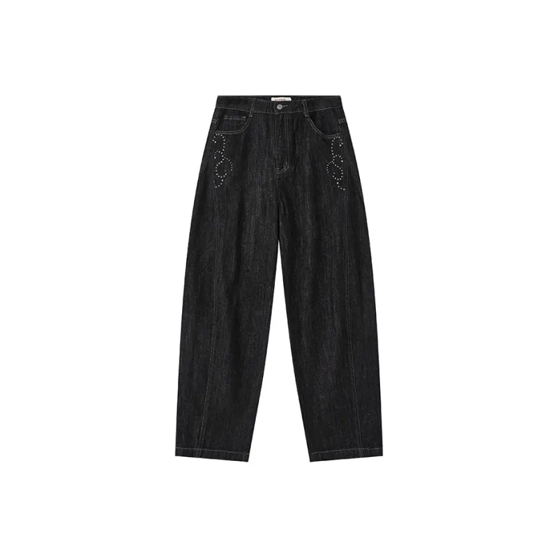 WULISHAONIAN Jeans Unisex Black-0