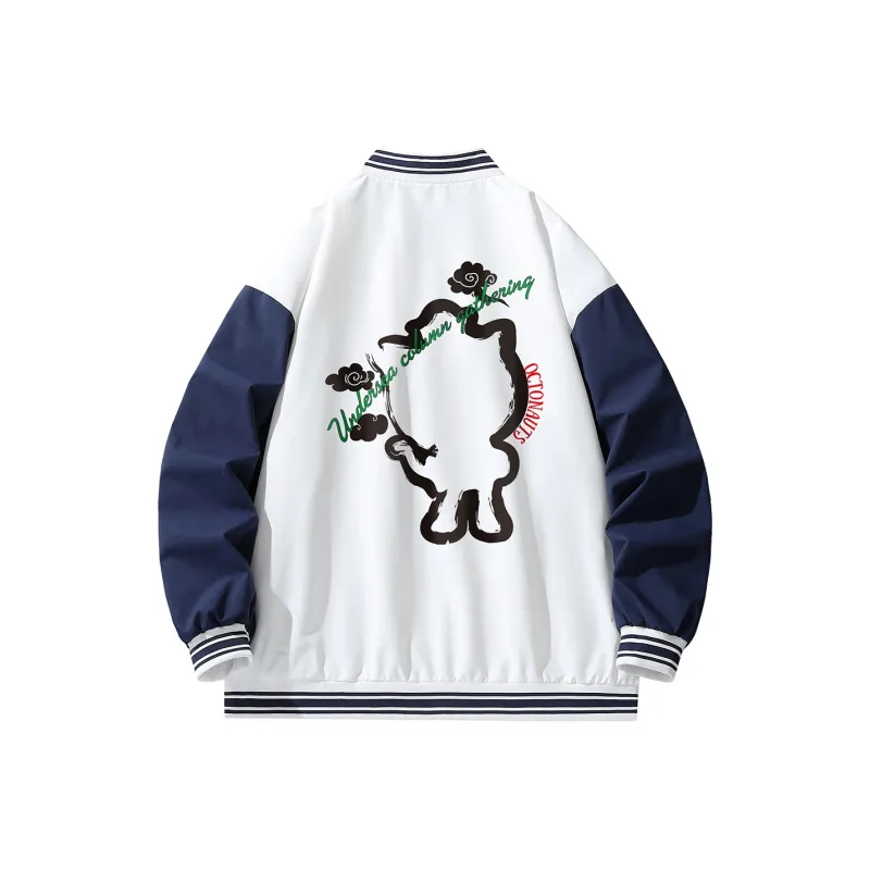 Small Columns Under The Sea Baseball Jacket Unisex-4