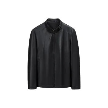 Maserati Leather Jacket Unisex Black