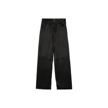 Balenciaga Crinkled finish Wide leg Trousers