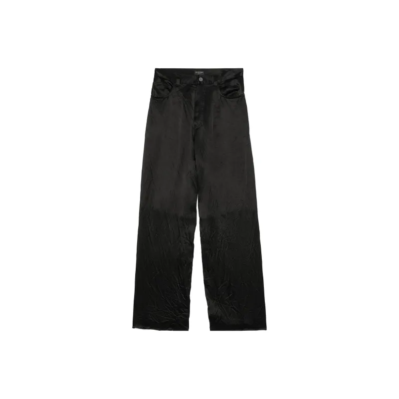 Balenciaga Crinkled finish Wide leg Trousers-0