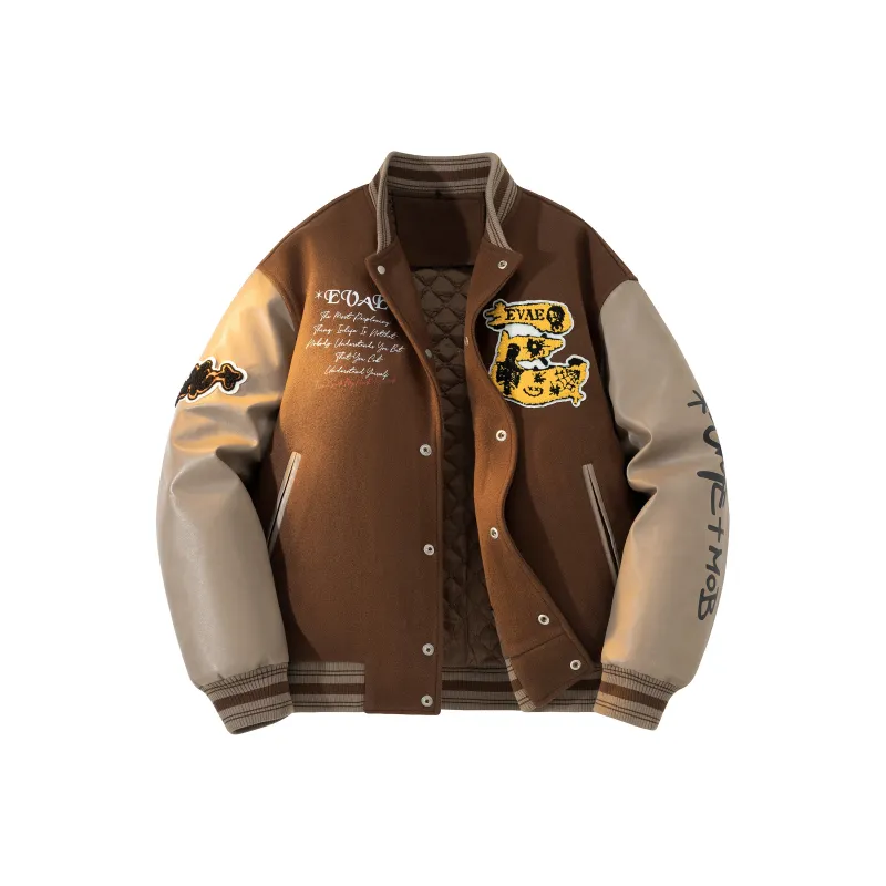 *EVAE+MOB Skull Series Baseball Jacket Unisex-21