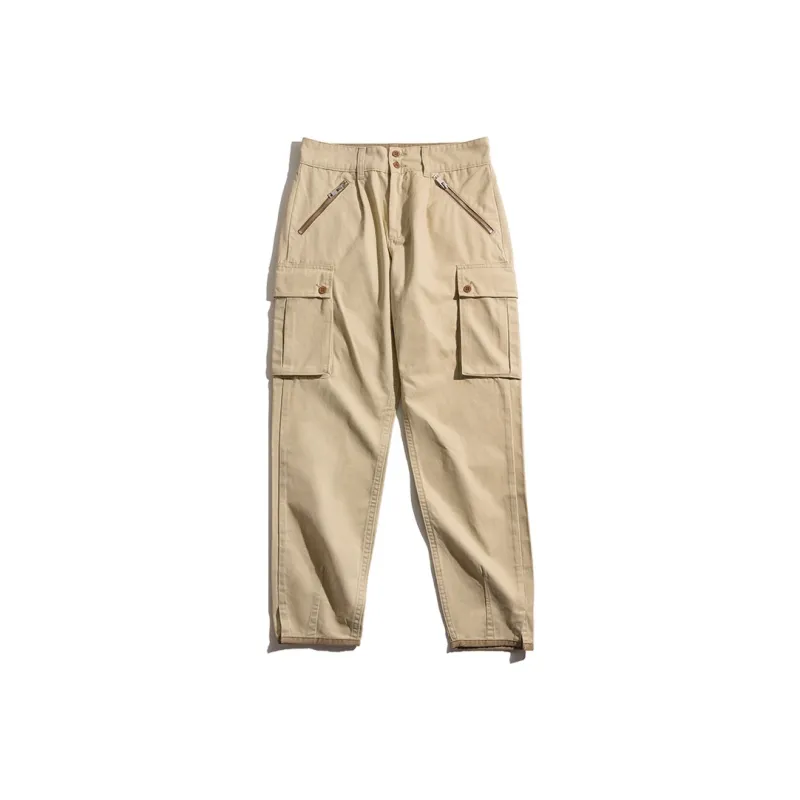 MADEN Casual Pants Men Khaki-0
