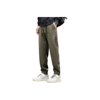 Tonlion Casual Pants Unisex Army Green