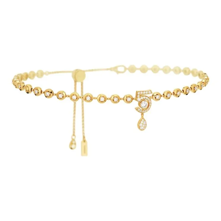 CHANEL 18K Gold, Diamond Necklaces Unisex Gold-1