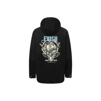 EVISU 2024 Fall And Winter Jackets Coats Men's Denim Blue