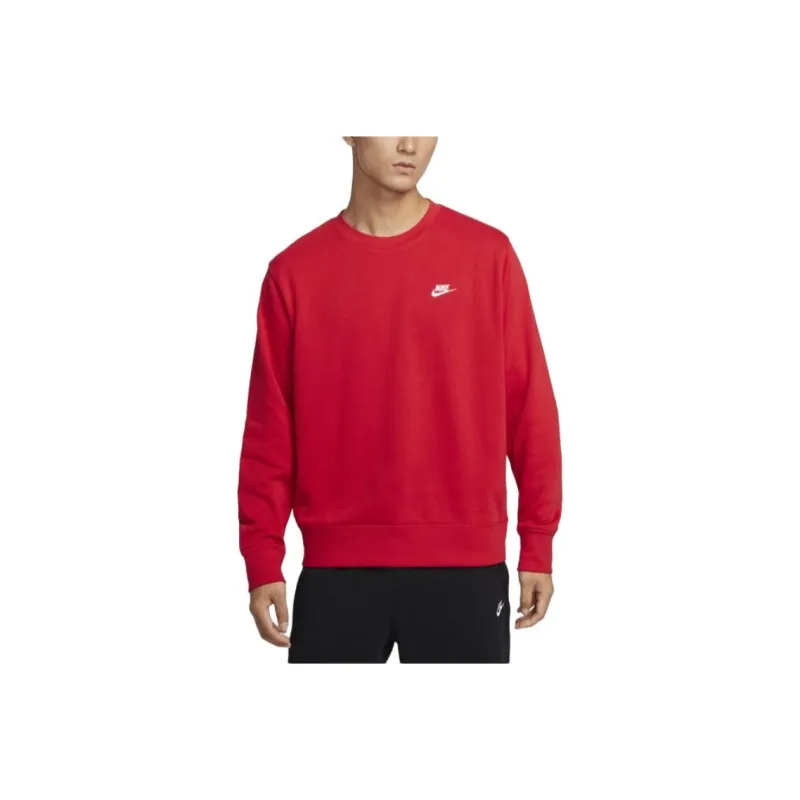 Nike Club Sweatshirt Men's University Red/White-0