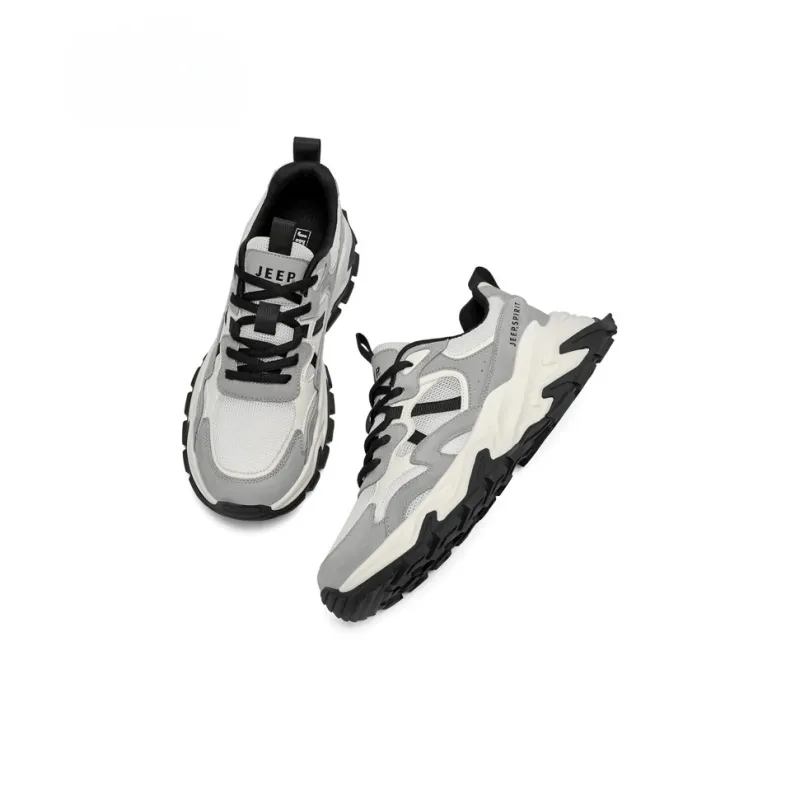 JEEP SPIRIT Chunky Sneakers Men Low Top Gray-3
