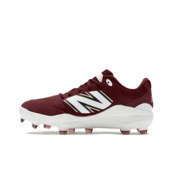 New Balance Low Top Upper Height Slip Resistant And Abrasion Resistant Functionality Baseball Shoes Men's Burgundy Red