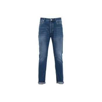 Brunello Cucinelli Logo Patch Slim Fit Jeans