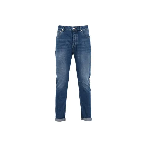 Brunello Cucinelli Logo Patch Slim Fit Jeans