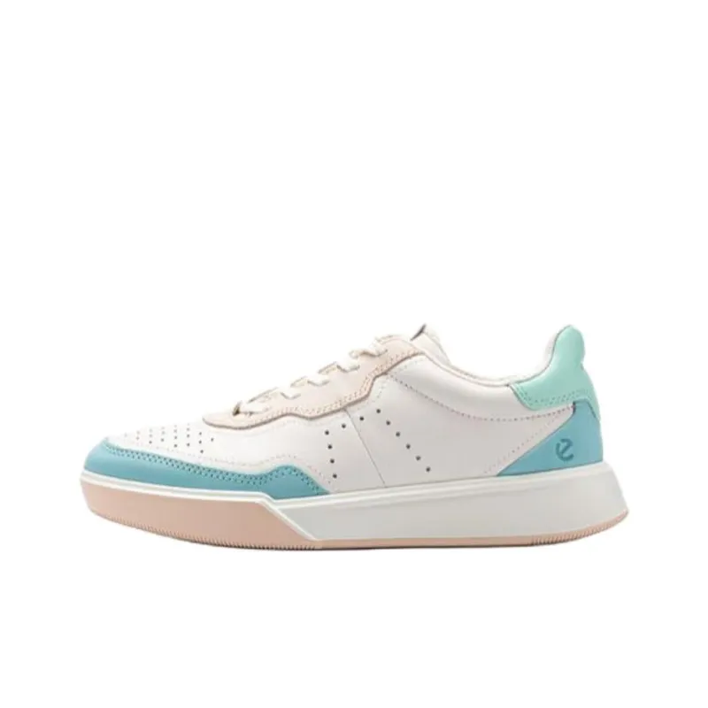 Ecco Street Shoe Collection Low Top Casual Shoes Women's Blue White-0