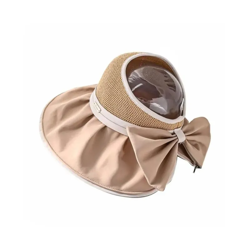 DUOLAN Polyester Sun Protection Hats Women's Warm Apricot Khaki Ecru Black-12