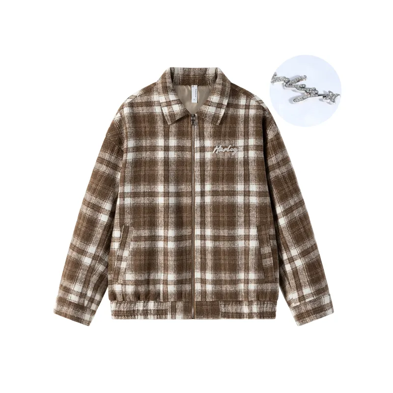 Hurley Jackets Coats Unisex Black White Plaid-8