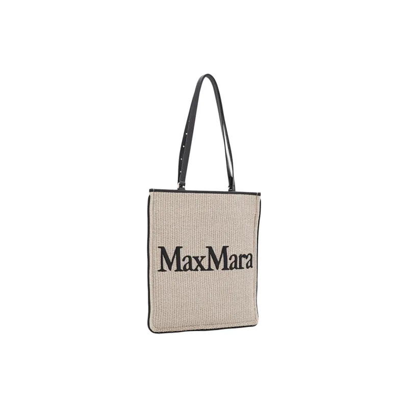 MaxMara Raffia Handbag Women's Beige-1