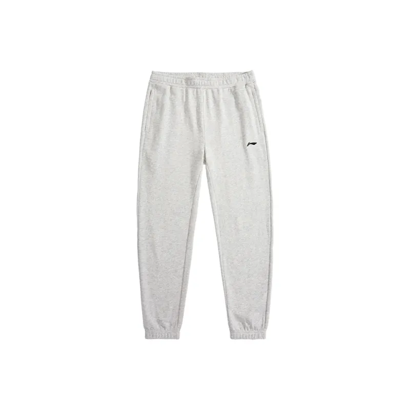 LiNing Knitted Sports Pants Men's Heather Gray Coin Gray-0