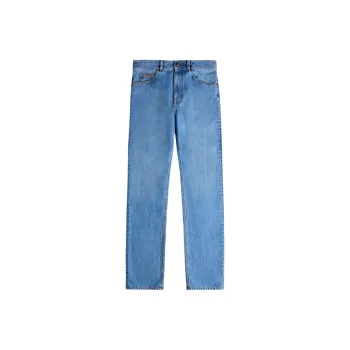 TOD'S Logo Patch Straight Leg Jeans