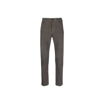 JACOB COHEN Check Printed Mid Rise Trousers
