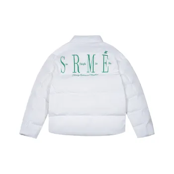 SIMPLE RIMLESS/SRME Puffer Jacket Unisex White