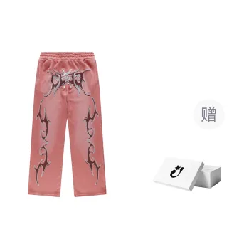 CEEC LA 24FW Knitted Sports Pants Unisex Dirty Pink