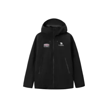CAMEL All weather Waterproof And Windproof To Keep Warm Windbreaker Jacket Unisex Black