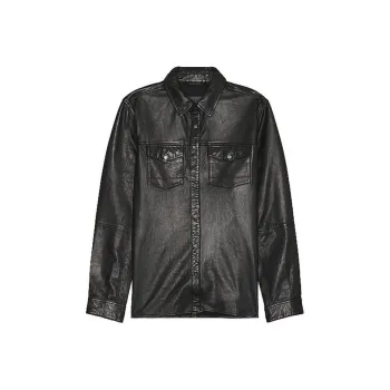 ALLSAINTS Leather Jacket Men's Black