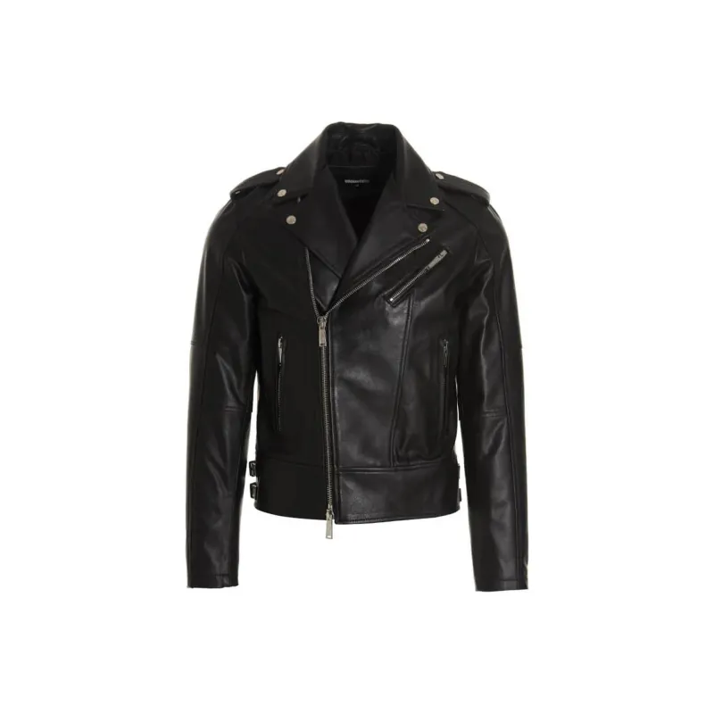 DSQUARED 2 Zipped Biker Jacket-0