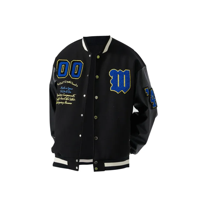RAP PANDA Baseball Jacket Unisex Black-0