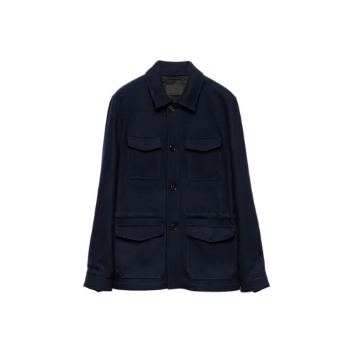 PRADA FW24 Jackets Coats Men's Blue