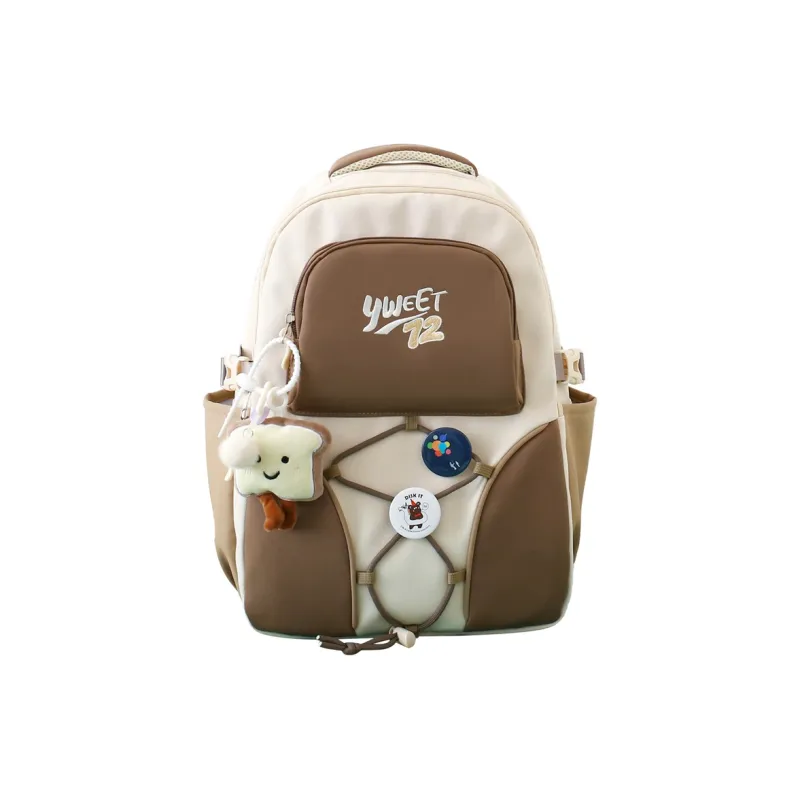 URBAN FOREST Nylon Backpack Women's Yellow/Green/Brown/Black-12