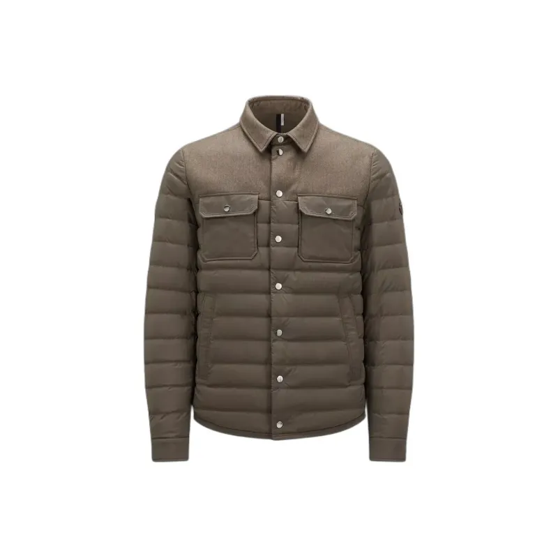 Moncler Down Jacket Men's Light Brown-0