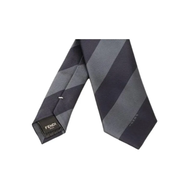 FENDI Striped Pointed Tip Tie-1