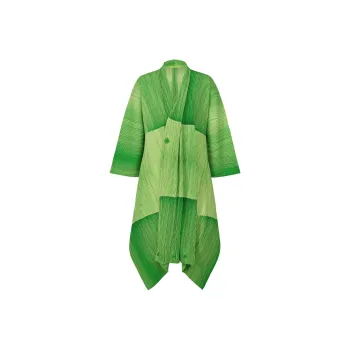 Homme Plissé Issey Miyake FW24 Trench Coat Men's Green