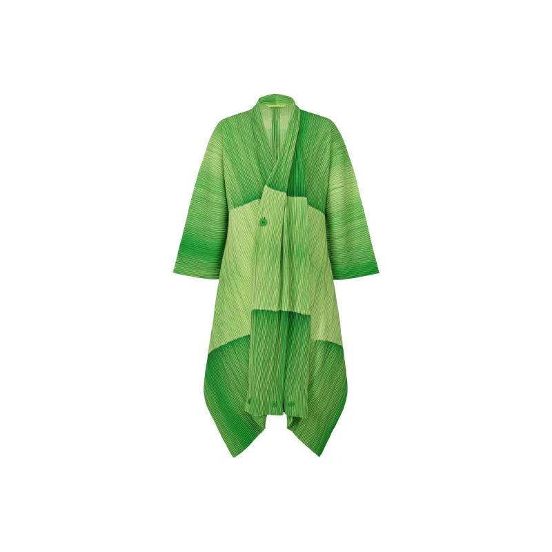 Homme Plissé Issey Miyake FW24 Trench Coat Men's Green-0
