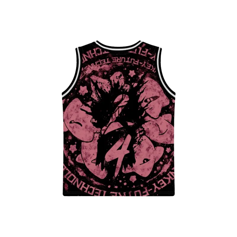 FireMonkey Basketball Jersey Unisex Gothic Pink-1