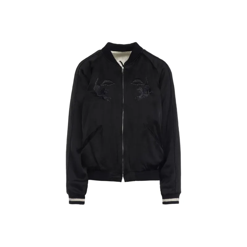 Yohji Yamamoto Sukajan Long-sleeves Bomber Jacket-0