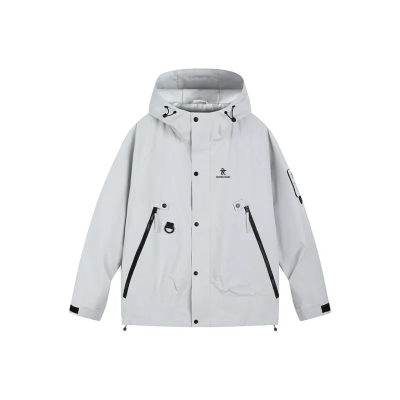 ROBINHOOD Water Resistant Windproof Breathable Warm Water Repellent Cold Resistant Rainproof Windbreaker Jacket Unisex-0